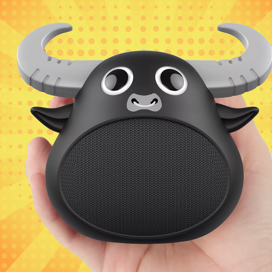 Fitsmart Bluetooth Animal Face Speaker Portable Wireless Stereo Sound - Black