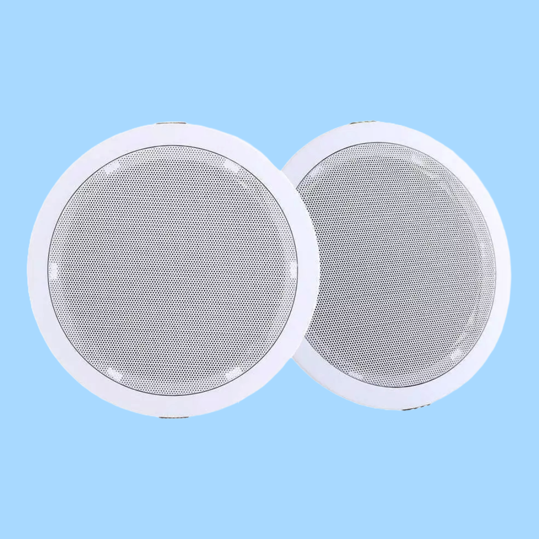 2 x 6" In Ceiling Speakers Home 80W Speaker Theatre Stereo Outdoor Multi Room