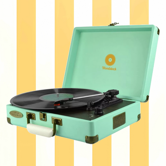 MBeat Woodstock Tiffany Blue Retro Turntable