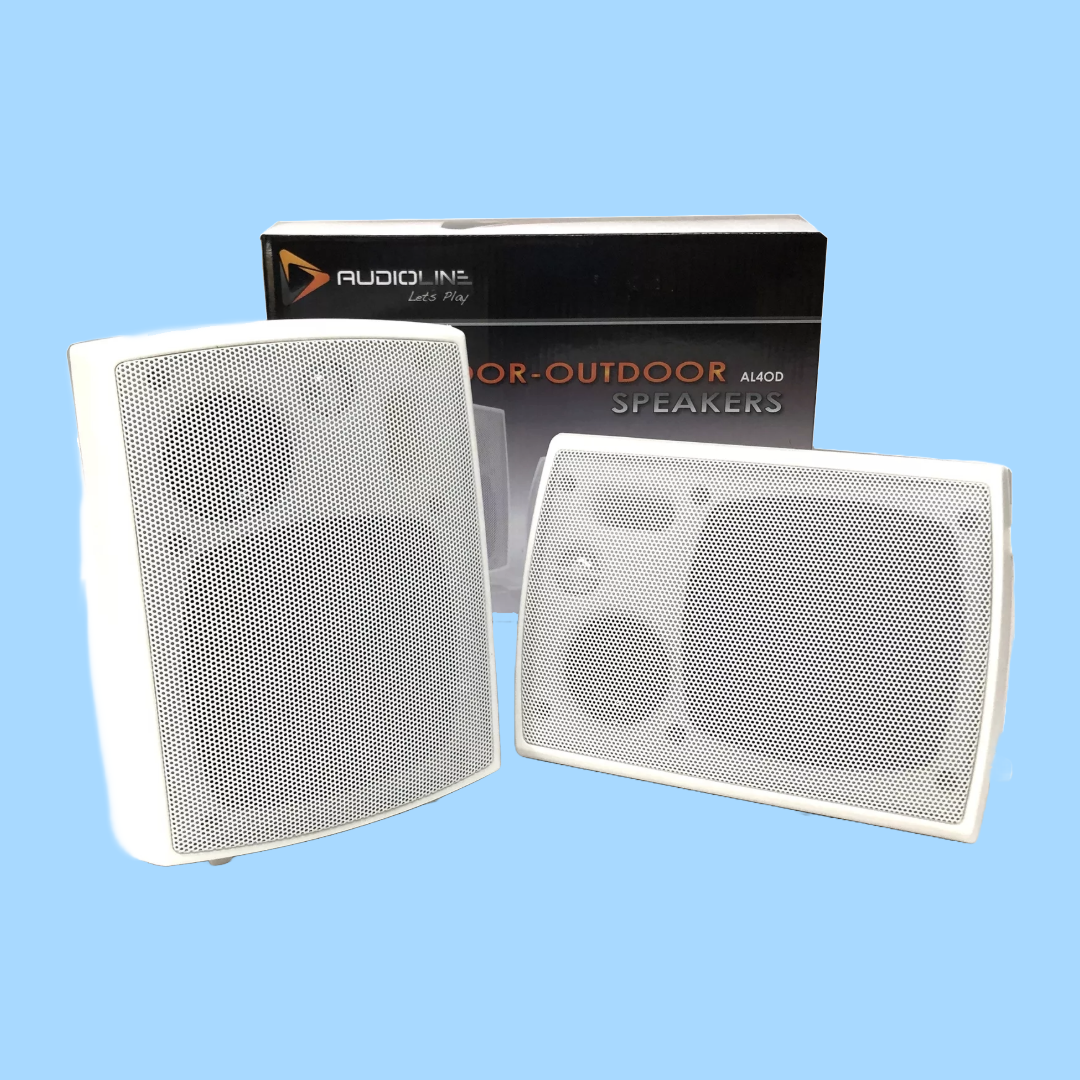 New Audioline Indoor Outdoor Speaker Pair 3-Way