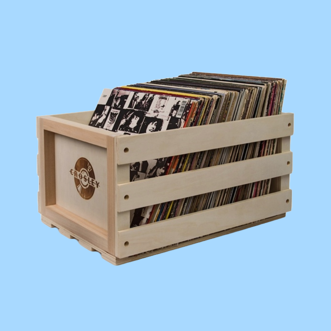 Crosley 5 In 1 Record Cleaning Set and Storage Crate Bundle