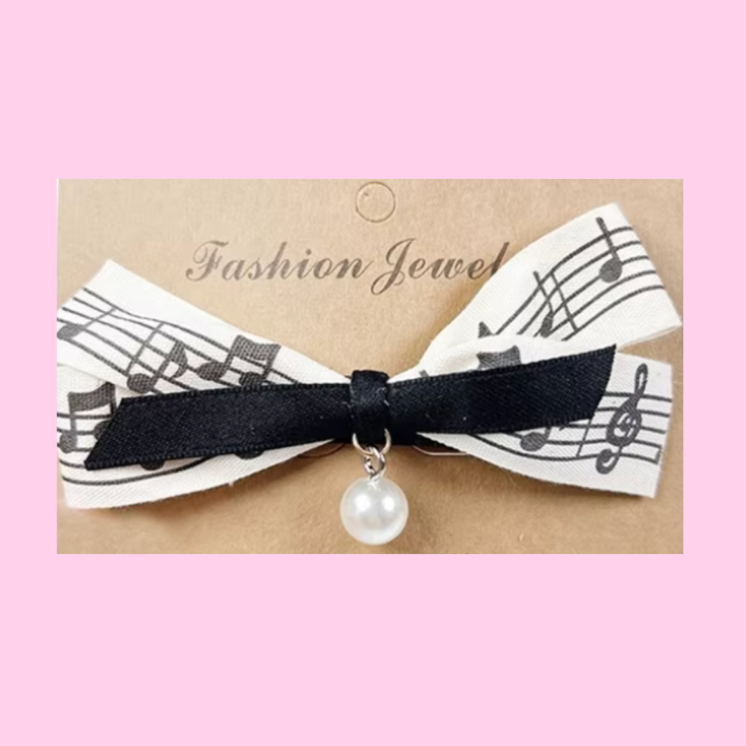 Little Musician Sheet Music & Pearl Music Themed Hair Clip