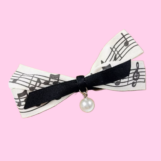 Little Musician Sheet Music & Pearl Music Themed Hair Clip