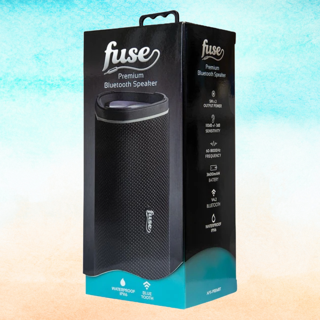 Fuse Premium Waterproof Bluetooth Speaker (30 hour Battery)