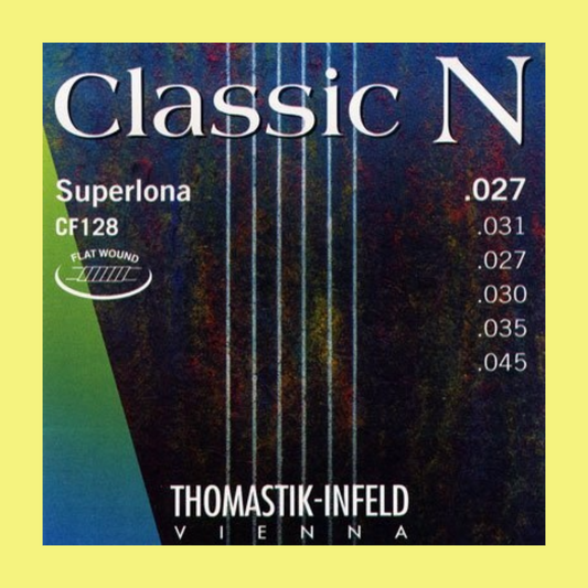 Thomastik CF128 Classic N Nylon Flat Wound Superlona chrome G