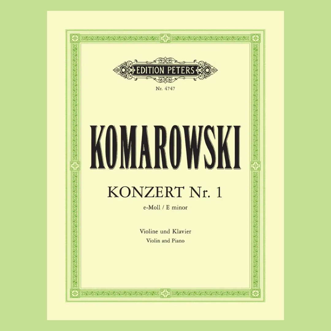 Komarovsky - Concerto No 1 E Minor For Violin with Piano Accompaniment Book