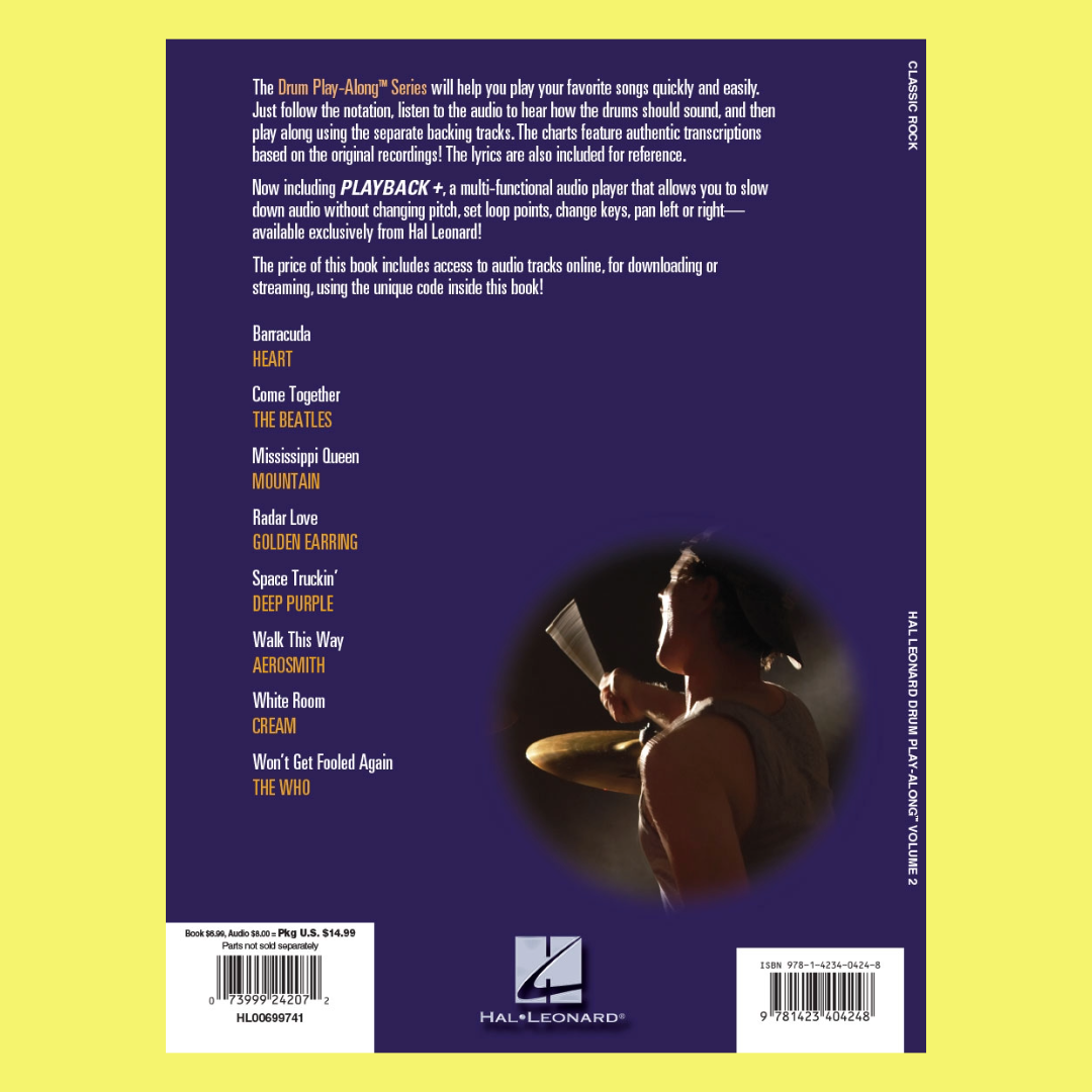 Classic Rock Drum Play Along Volume 2 Book/Ola