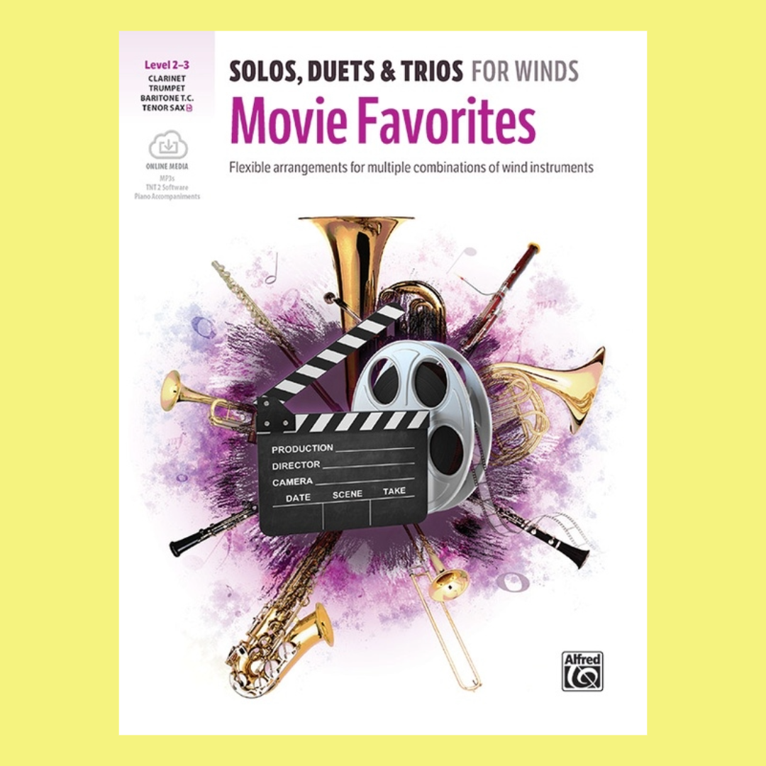 Movie Favorites - Solos, Duets & Trios for Clarinet, Tenor Sax, Trumpet and Baritone Book/Ola