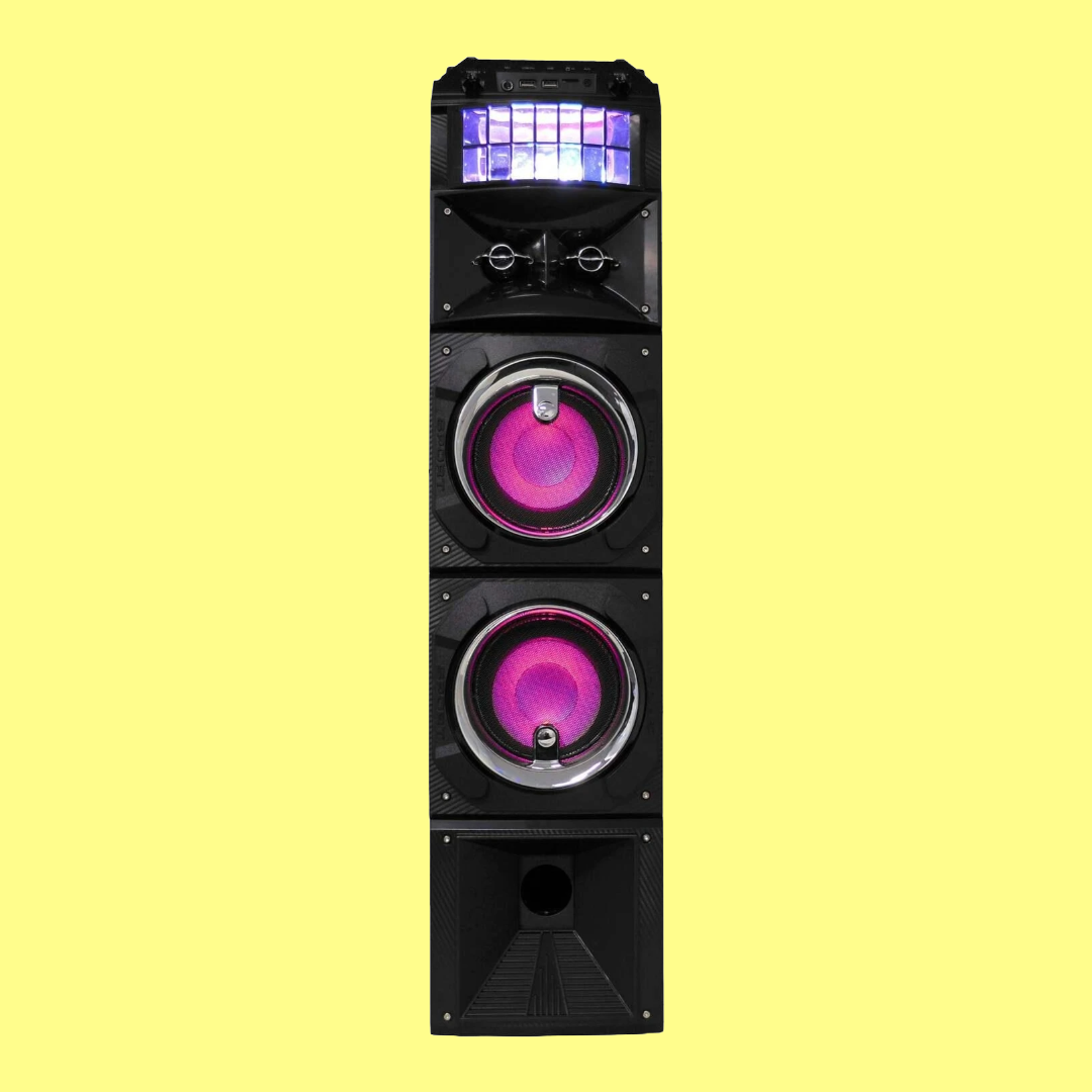 LED Stage Lights Bluetooth Speaker with Karaoke Microphone Input and Remote