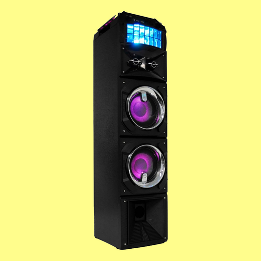 LED Stage Lights Bluetooth Speaker with Karaoke Microphone Input and Remote