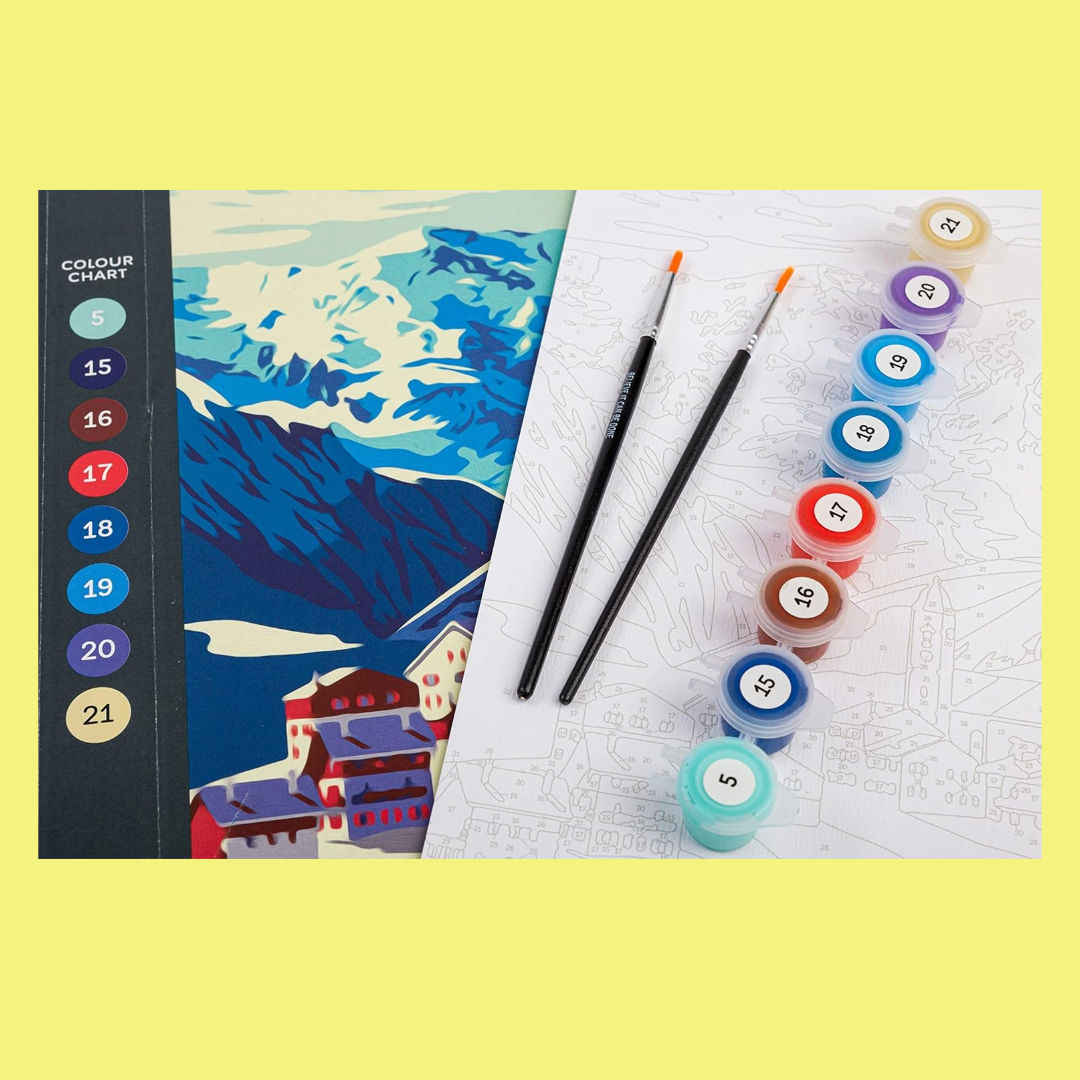 Alpine Village - Art Book: Painting By Numbers