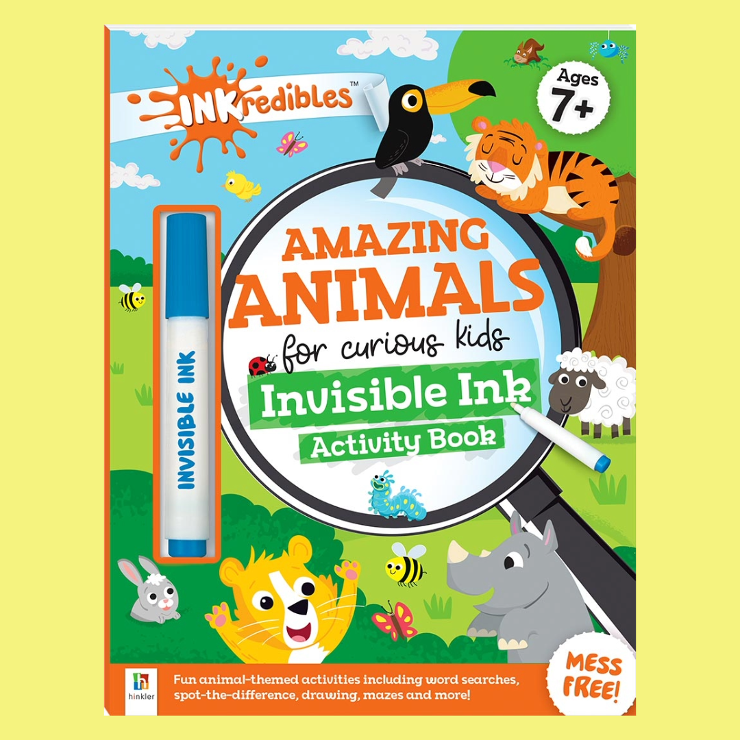 Amazing Animals Invisible Ink - Colouring Book: Inkredibles