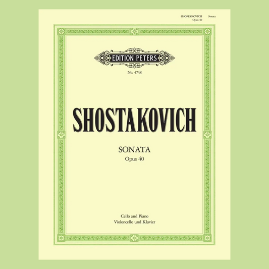 Shostakovich - Sonata D Minor Op 40 For Cello/Piano