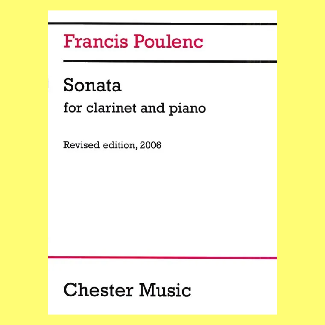 Poulenc - Sonata For Clarinet/Piano (Revised Ed 2006)