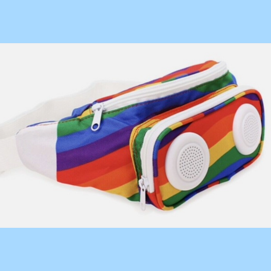 Rainbow Bum Bag With Bluetooth Speaker