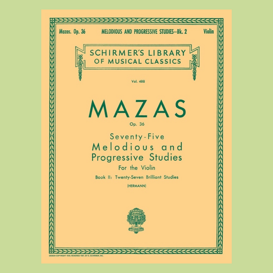 Mazas - 75 Melodious Progressive Studies Op 36 Violin - Book 2