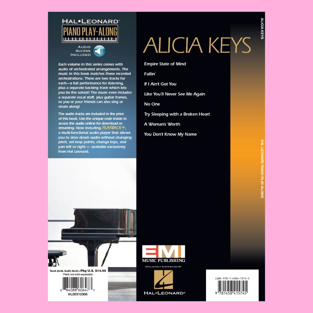 Alicia Keys - Piano Play Along Volume 117 Book/Ola