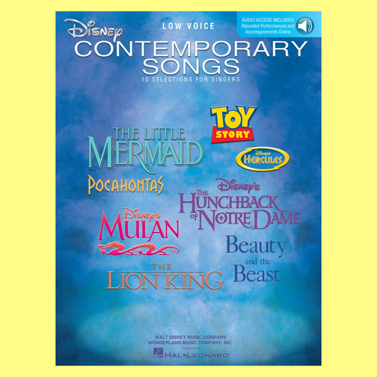 Disney Contemporary Songs Low Voice Book/Ola