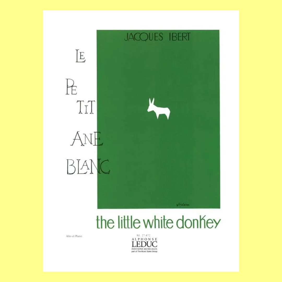 Jacques Ibert Little White Donkey - Viola with Piano Accompaniment Book