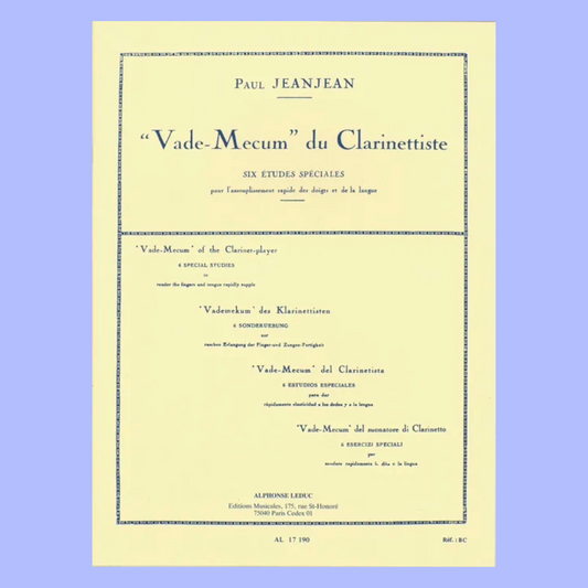 Paul Jeanjean - Vade-Mecum For Clarinet Book