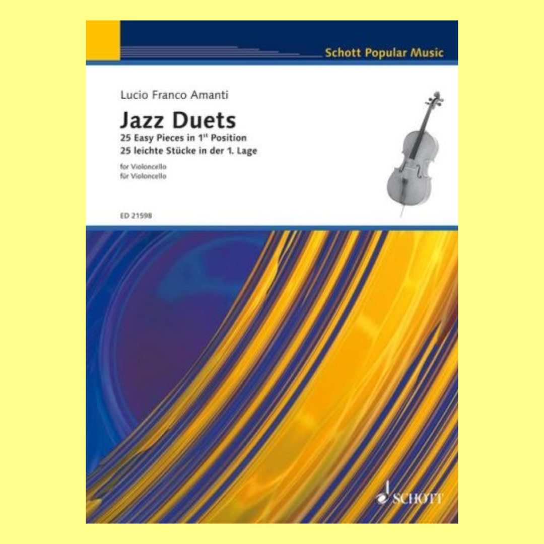 Jazz Duets For Cello Book - 25 Easy Pieces in First Position