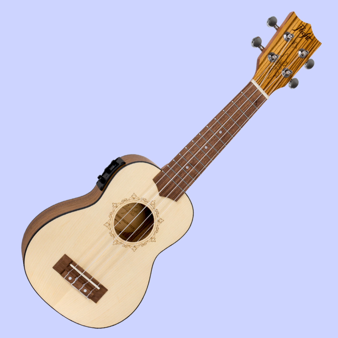 Flight DUS320 Soprano Electro Acoustic Ukulele with Padded Gig Bag