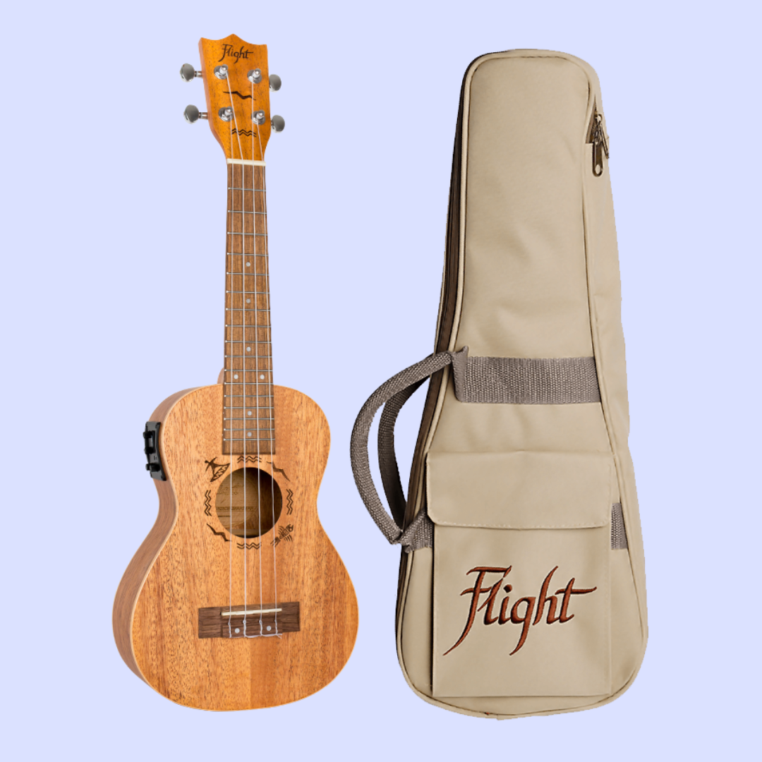 Flight DUC323 Concert Electro Acoustic Ukulele with Padded Gig Bag