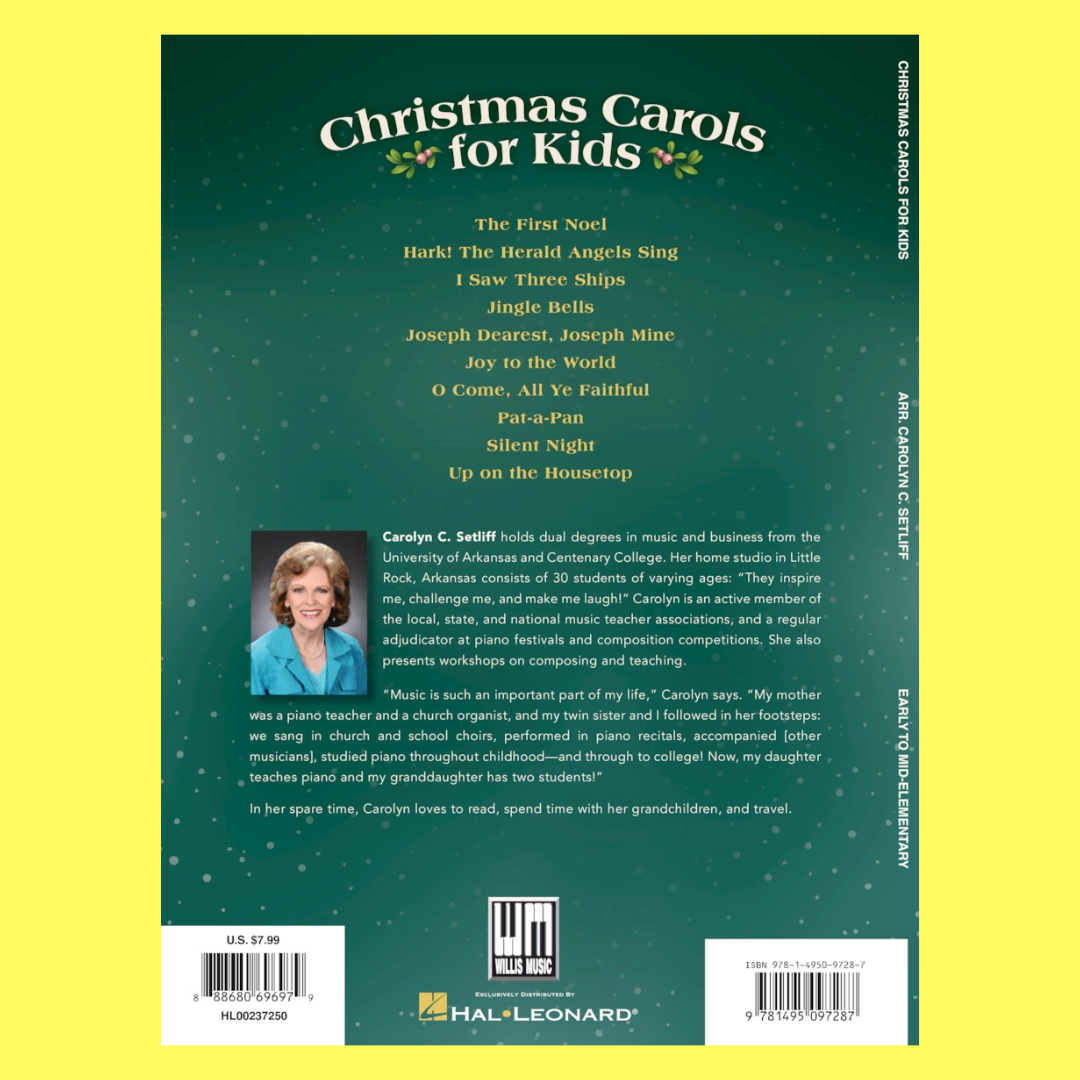 Christmas Carols For Kids Piano Songbook