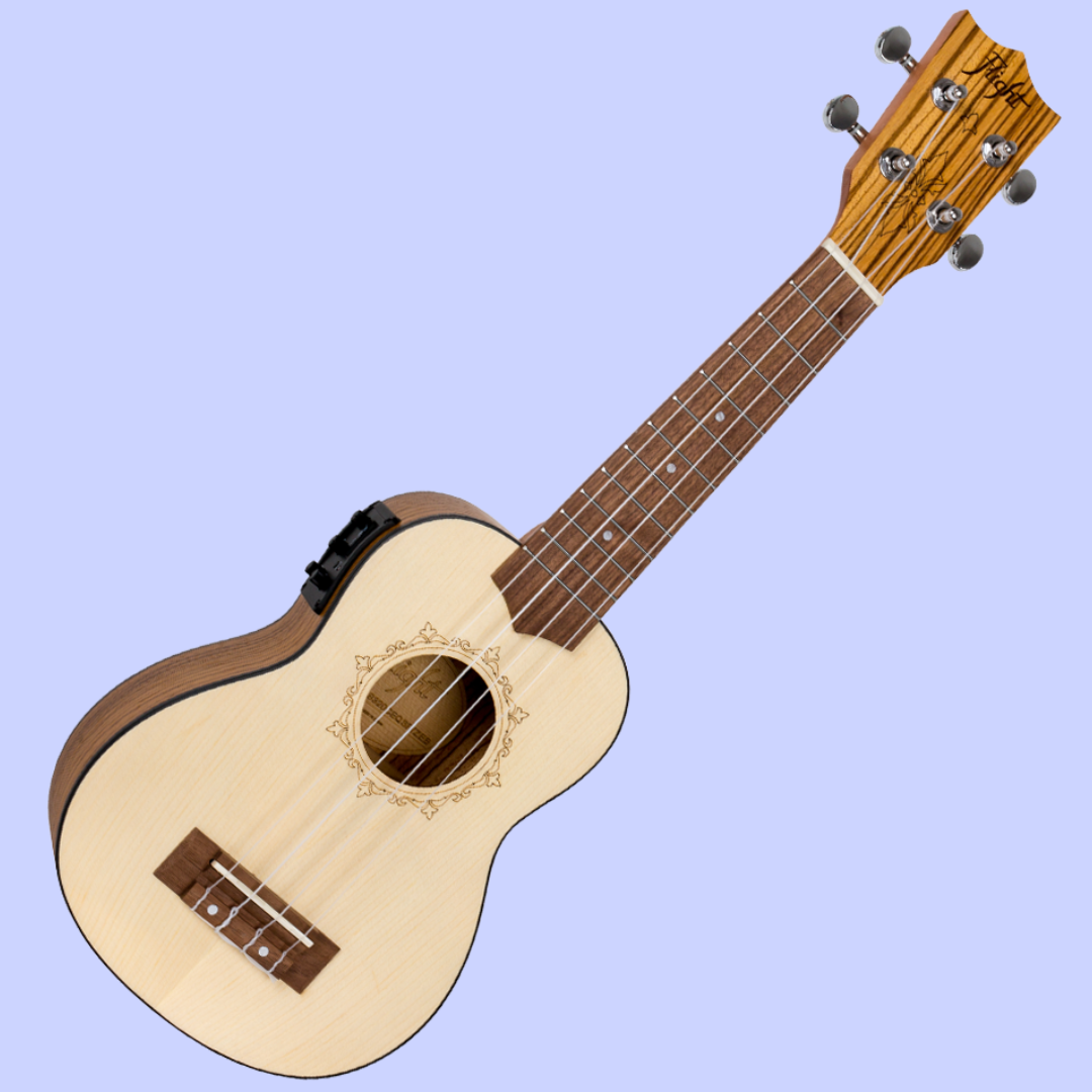 Flight DUS320 Soprano Electro Acoustic Ukulele with Padded Gig Bag