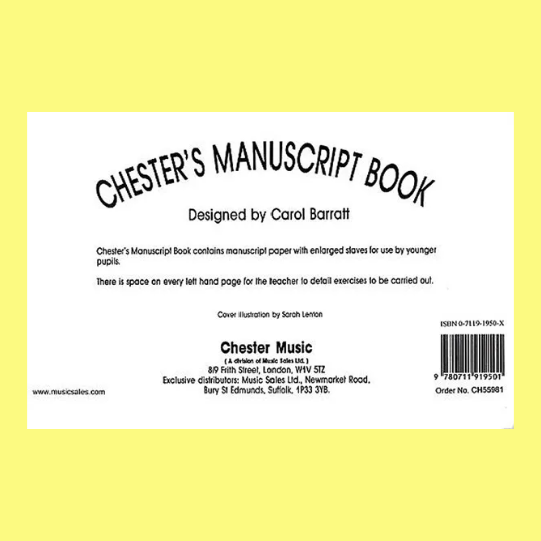 Chester's Manuscript Book (Jumbo Staves)