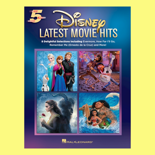 Disney Latest Movie Hits - 5 Finger Piano Book with Lyrics