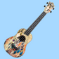 Flight Granada Print Travel Concert Ukulele with Gig Bag