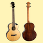 Flight Aurora EQ-A Acoustic Electric Baritone Ukulele with Padded Gig Bag