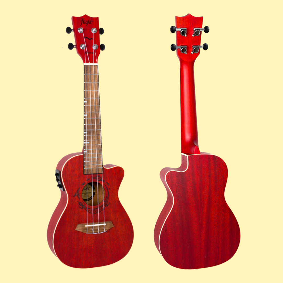 Flight DUC380 CEQ Coral Electro Acoustic Concert Ukulele