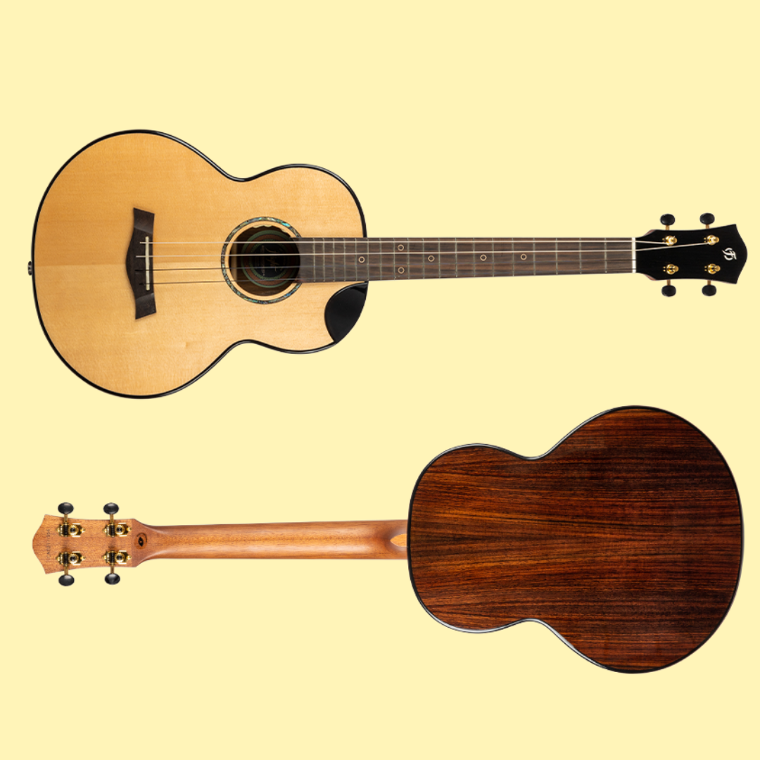 Flight Aurora EQ-A Acoustic Electric Baritone Ukulele with Padded Gig Bag