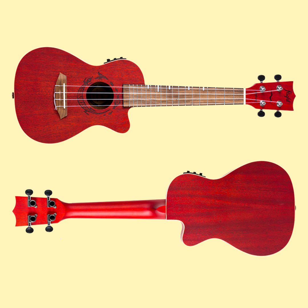 Flight DUC380 CEQ Coral Electro Acoustic Concert Ukulele