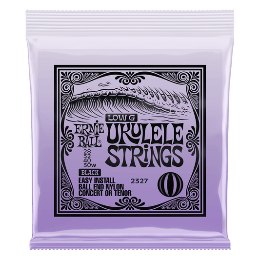 Ernie Ball Concert & Tenor Nylon Ball End Ukulele Strings Wound G Set - Black