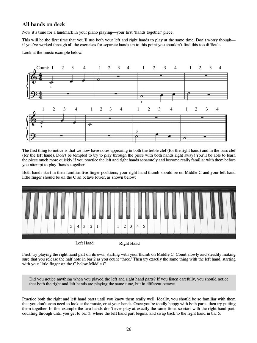 Teach Yourself To Play Piano Book