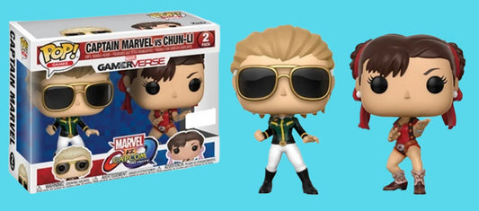 Pop Vinyl: Marvel Vs Capcom - Captain Marvel And Chun-Li  2 Pack