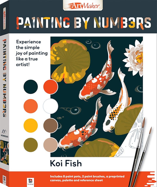 Koi Fish - Art Book: Painting By Numbers