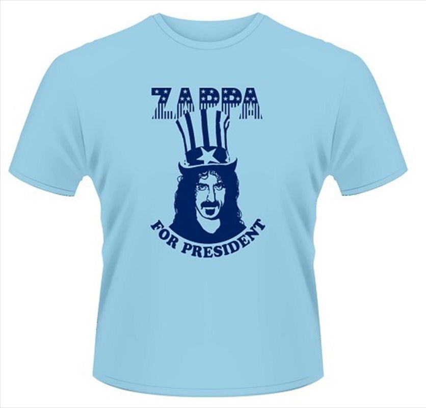 Frank Zappa And The Mothers Zappa For President Blue M Tshirt