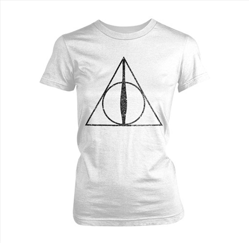 Harry Potter - Deathly Hallows Symbol (T-Shirt, Girlie  Womens: 14)