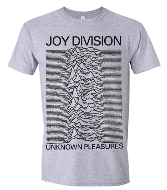 Joy Division Unknown Pleasures Grey Unisex Size Medium Tshirt