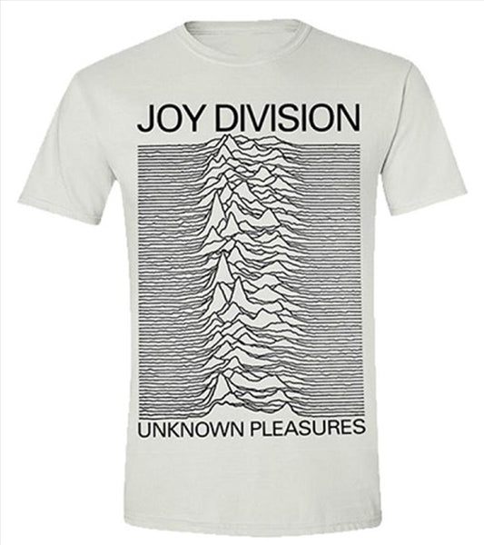 Joy Division Unknown Pleasures White Unisex Size Medium Tshirt