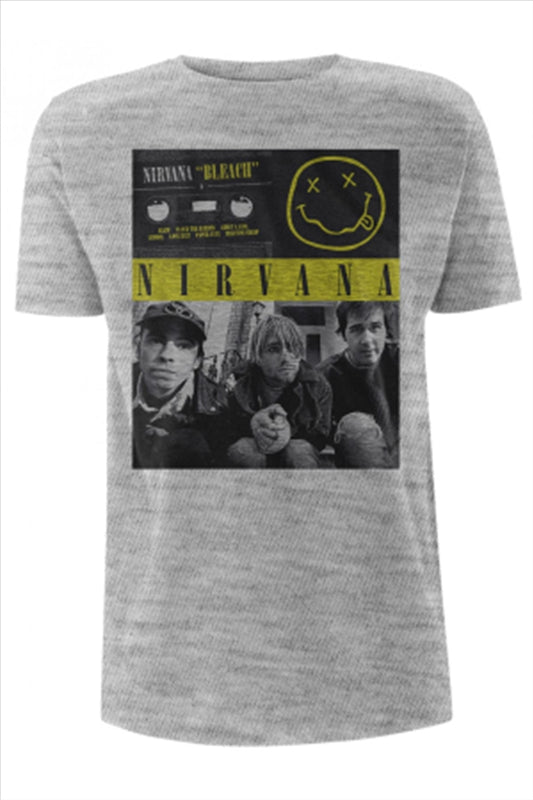 Nirvana Bleach Tape Photo Size Large Tshirt