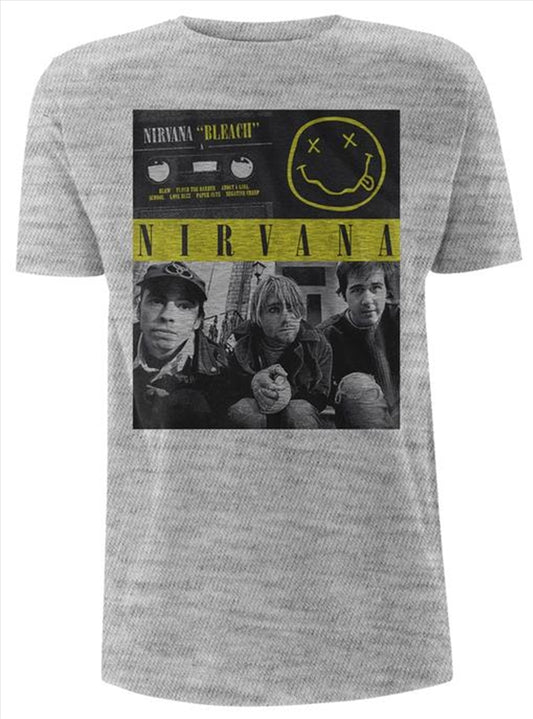 Nirvana Bleach Tape Photo Unisex Size Medium Tshirt