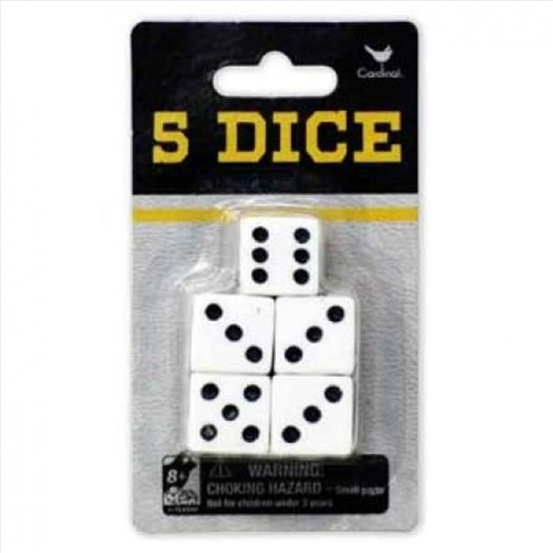 Boardgame: Classic Games Pack Of 5 Dice