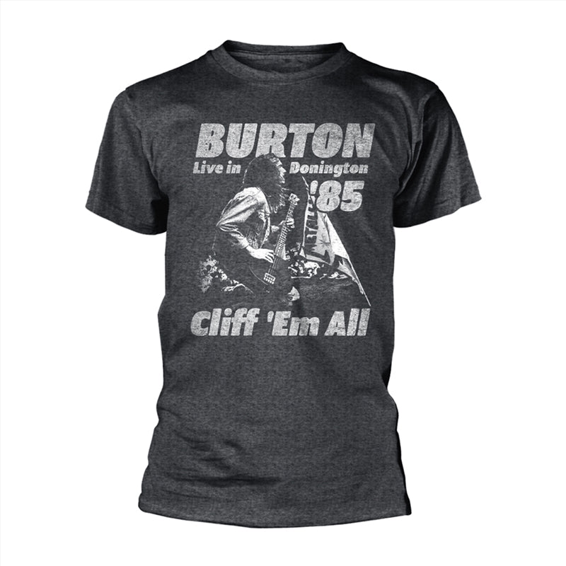 Metallica - Cliff Burton Flag Retro - Grey - SMALL