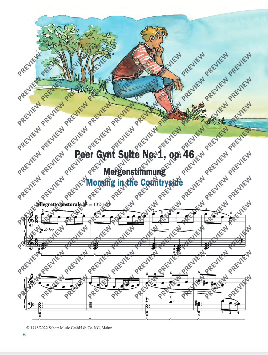 Grieg - Peer Gynt Op 46 & 55 Easy Piano Book