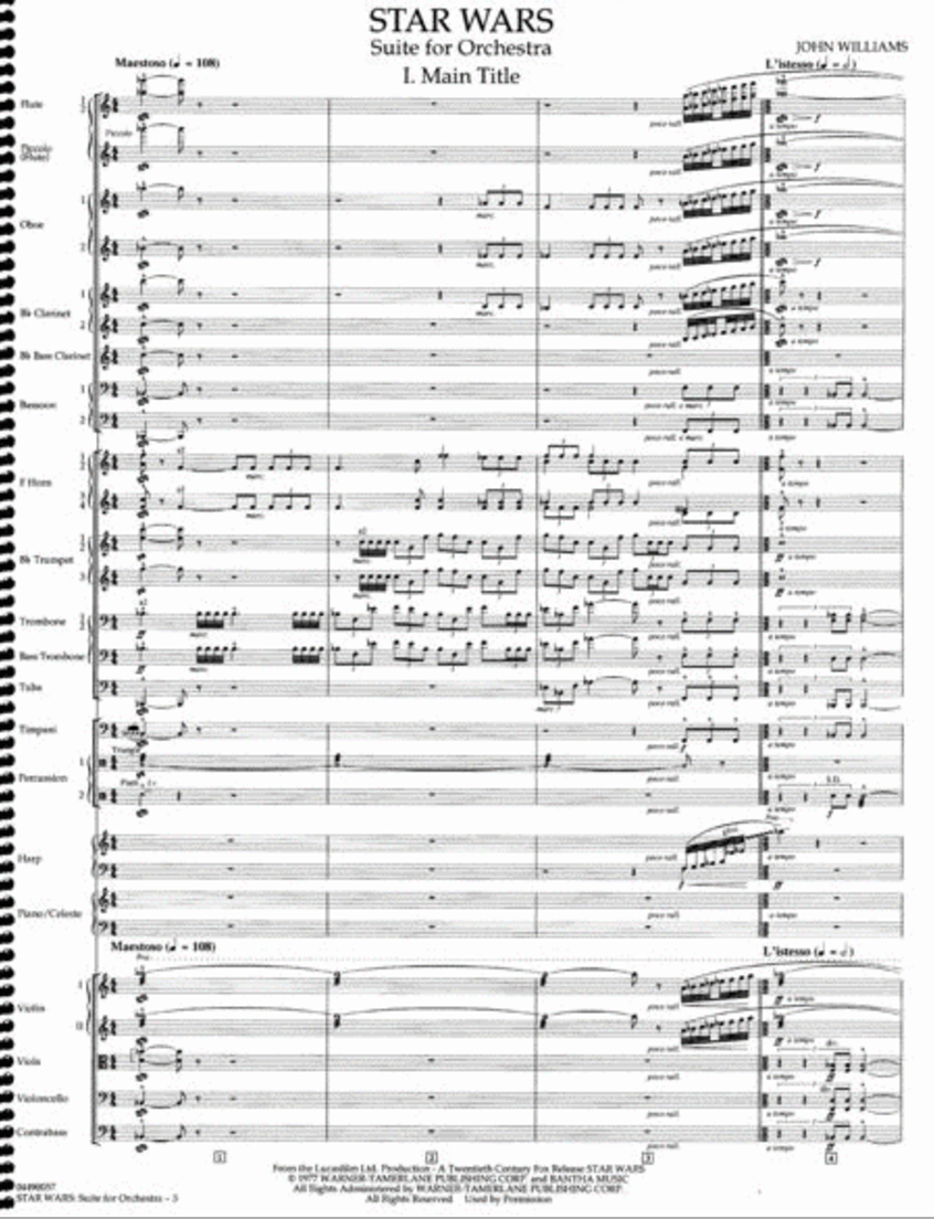 Star Wars Deluxe Score - John Williams Signature Edition Orchestra Level 5-6